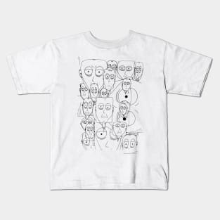 Faces with earphones Kids T-Shirt